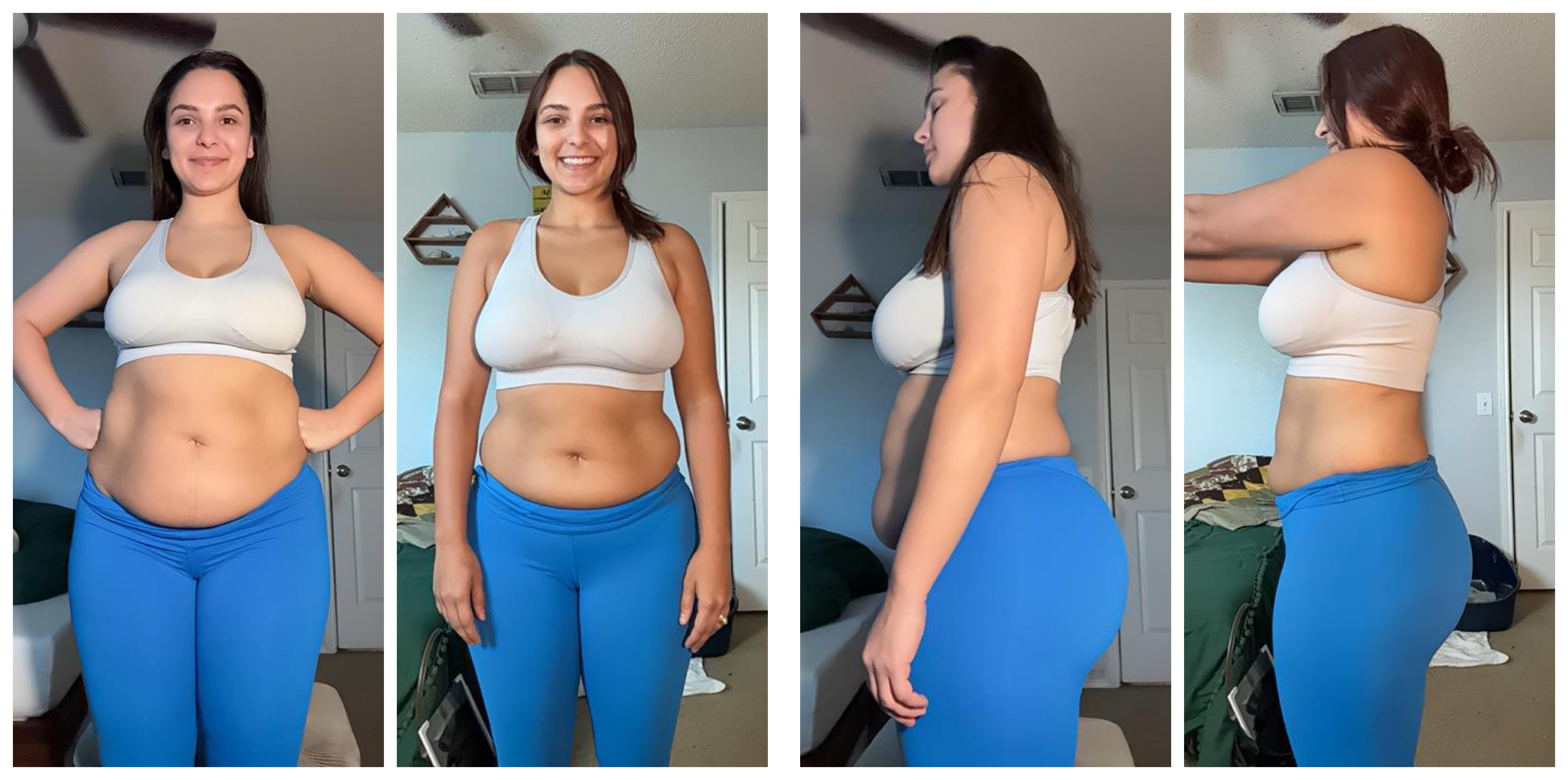 Alyssa M before and after transformation, Down 20 lbs in 4 months